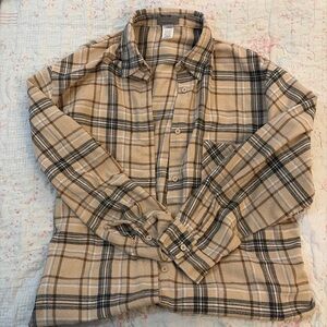 Sans Souci Beige and Black Plaid Men's Shirt